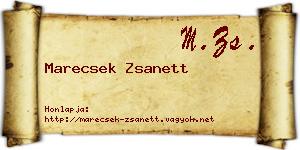 Marecsek Zsanett névjegykártya